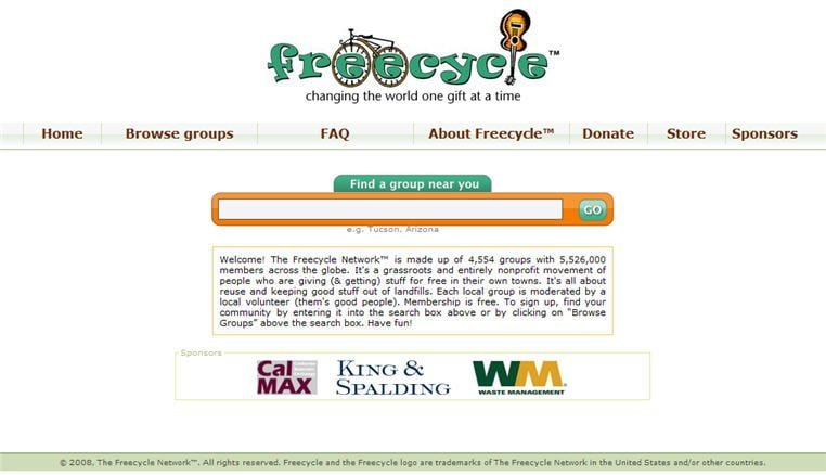 FreeCycle.org Home Page