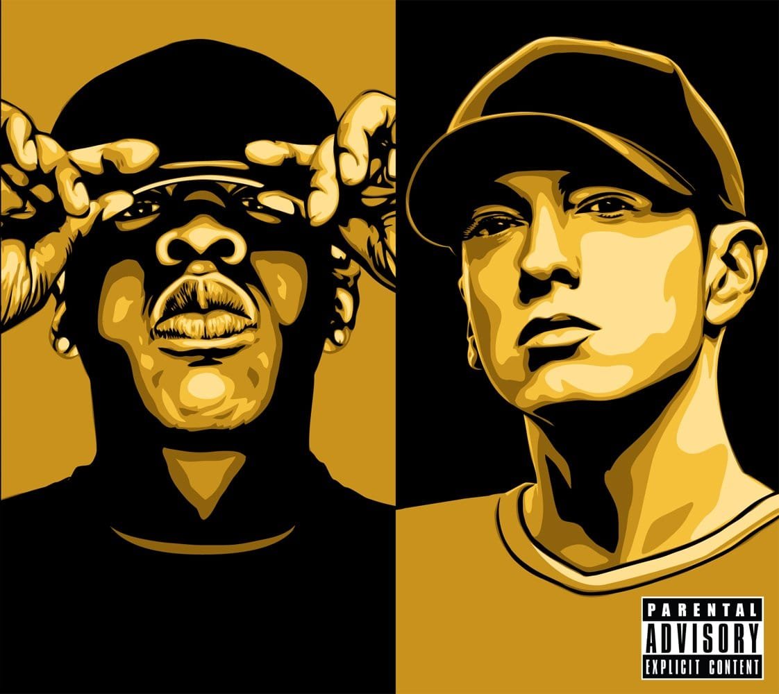 dj hero renegade jay z and eminem album art cover liner