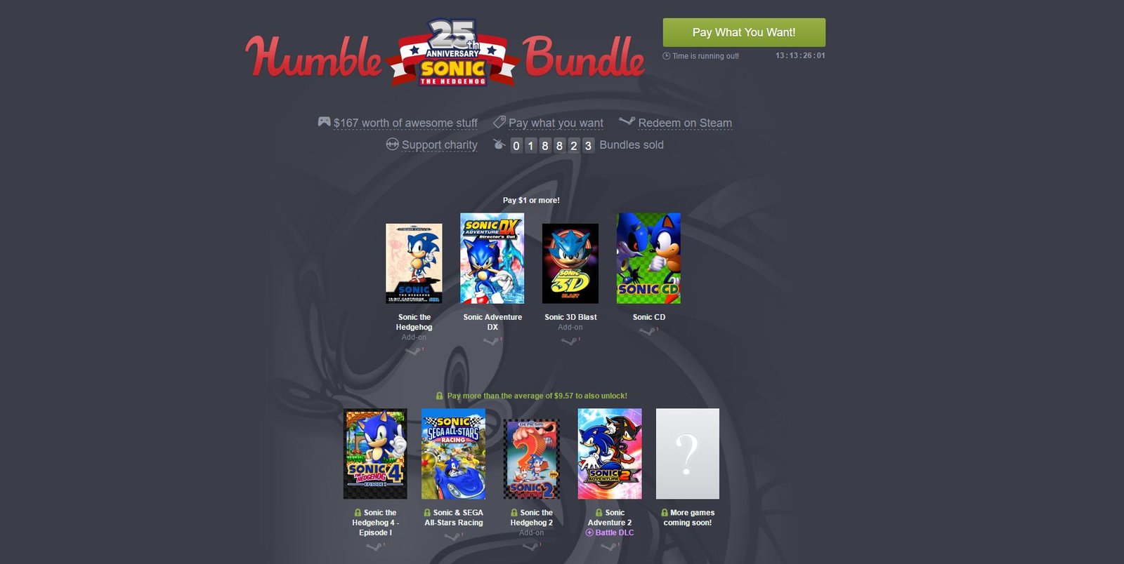 Sega is offering a collection of Sonic games for $10