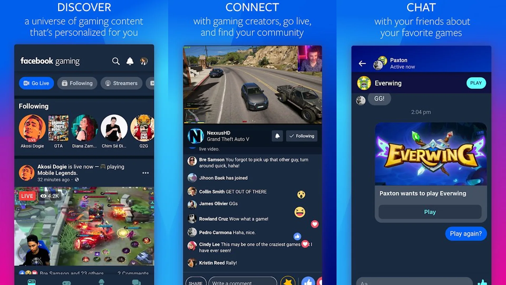 Facebook Gaming app