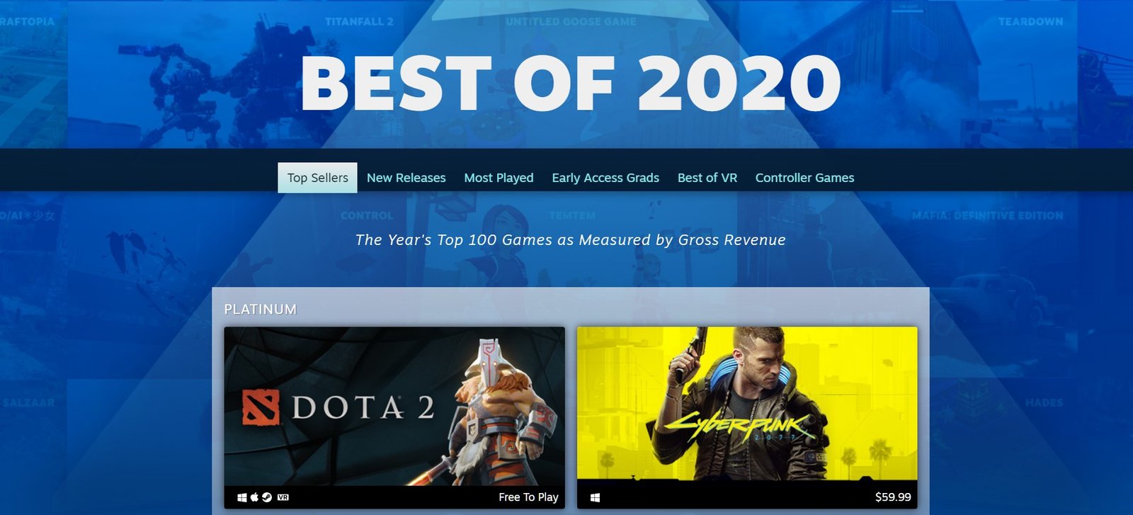 Valve | Steam | Best of 2020 | Lo Mejor de 2020