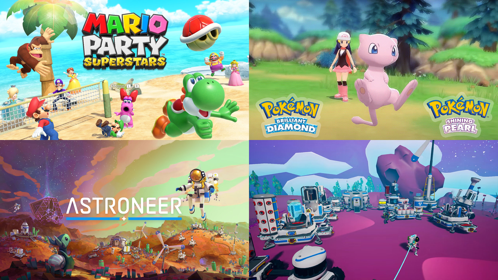 Mario Party Superstars | Pokémon Brilliant Diamond & Pokémon Shining Pearl | Astroneer