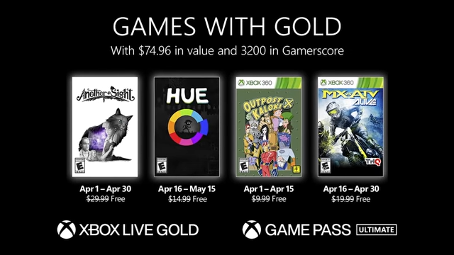 Xbox Games with Gold de abril 2022