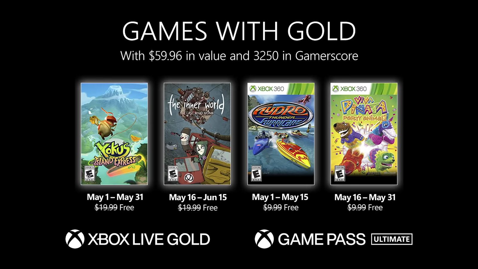 Xbox Games with Gold de mayo 2022